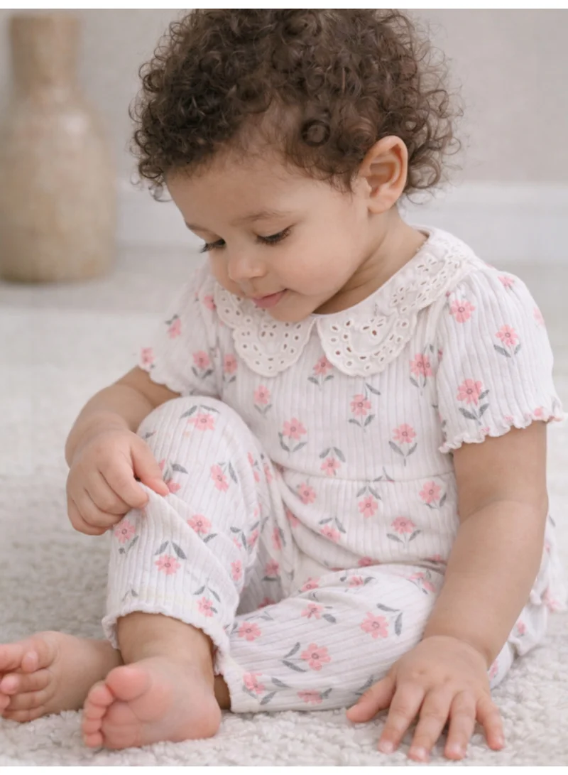 Victor And Jane  Infant Girls 2-Pack Drop Needle T-Shirts & 2-Pack Drop Needle Leggings Set for Women | Best Price UAE